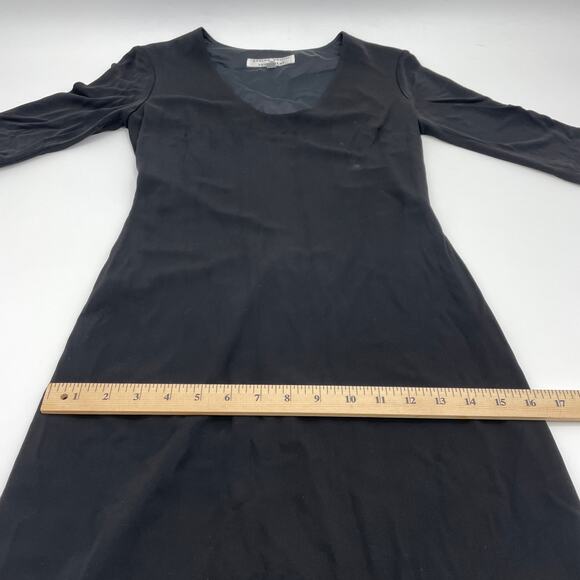 ANDREA POLIZZI for Rex Lester Black Fitted Shift Pullover Dress Size 4 Stretch - Picture 7 of 8
